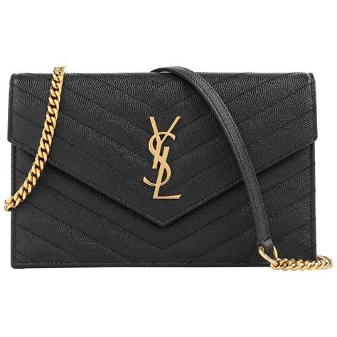 ysl black chain purse|black yves saint laurent bag.